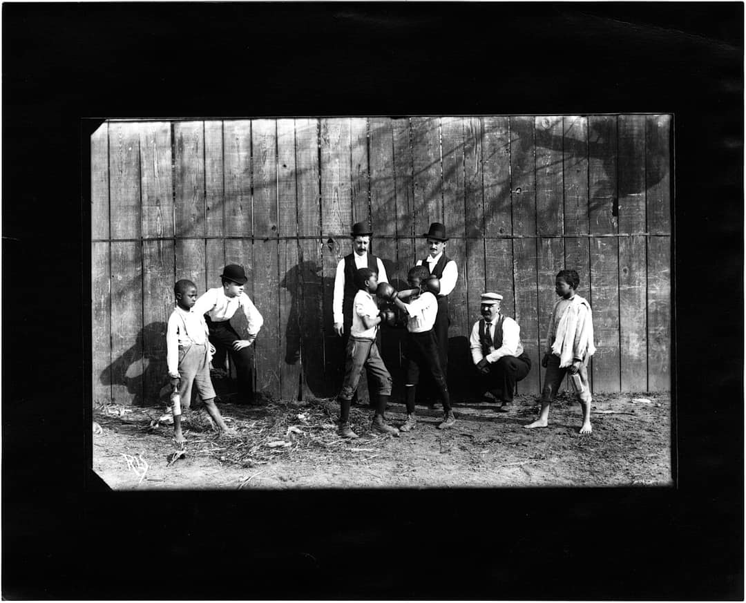 Boxers in close exchange