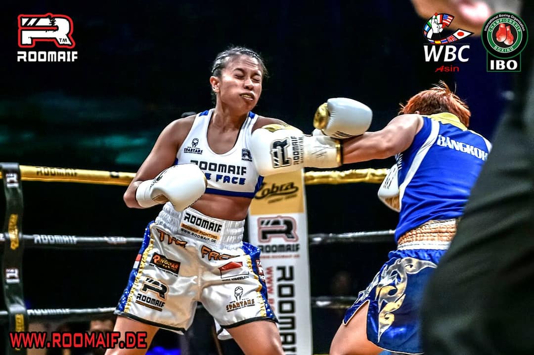 Boxing gloves and ring ropes